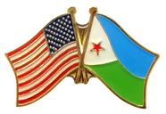 Djibouti Flag Lapel Pin - Double