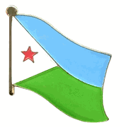 Djibouti Flag Lapel Pin - Single