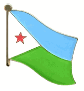 Djibouti Flag Lapel Pin - Single