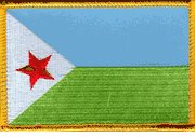 Djibouti Flag Patch - Rectangle