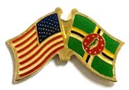 Dominica Flag Lapel Pin - Double
