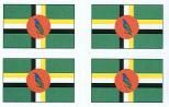Dominica Flag Stickers - Sheet of 50