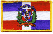 Dominican Republic Flag Patch - Rectangle