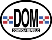 Dominican Republic Flag It Oval Decal