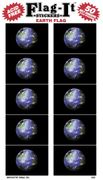 Earth Flag Stickers 50 Stickers per package