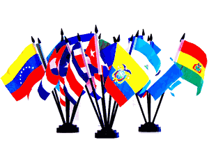 Miniature World Flag Assortment #6/21 Latin American Flags