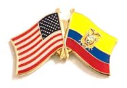 Ecuador Flag Lapel Pin - Double