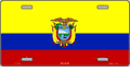 Ecuador Flag License Plate