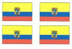 Ecuador Flag Stickers - Sheet of 50