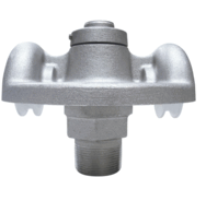 Eder RTS-2 Flagpole Truck - Threaded, Revolving, Double Pulley - Silver