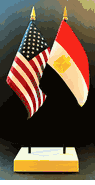 Egypt and US Flag Desk Set