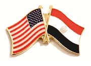 Egypt Flag Lapel Pin - Double