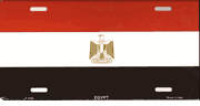 Egypt Flag License Plate