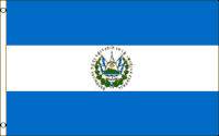 El Salvador 3x5 Nylon Flag - Imported