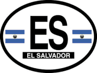 El Salvador Flag It Oval Decal
