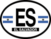 El Salvador Flag It Oval Decal