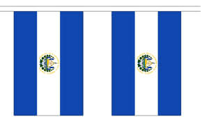 El Salvador String Flag Bunting