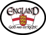 England Motto Flag It Oval Decal