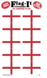 England St. George Cross Flag Stickers - 50 per package