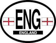 England St George Cross Flag It Oval Decal