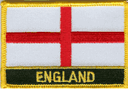 England St. Georges Cross Flag Patch with Name