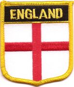 England St. Georges Cross Flag Shield Patch