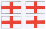 England St. Georges Cross Flag Stickers - 50 per sheet