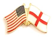 England St. Georges Cross Lapel Pin - Double