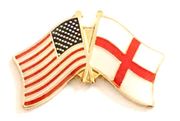 England St. Georges Cross Lapel Pin - Double