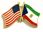 Equatorial Guinea Flag Lapel Pin - Double