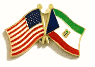 Equatorial Guinea Flag Lapel Pin - Double