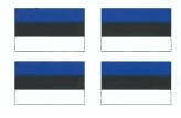 Estonia Flag Stickers - Sheet of 50