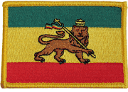 Ethiopia with Lion Flag Patch - Rectangle