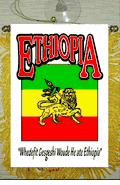 Ethiopian Car Windshield, Window or Mirror Mini Banner Flag - Style 2