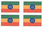 Ethiopian Flag Stickers - Sheet of 50