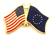 European Union Flag Lapel Pin - Double