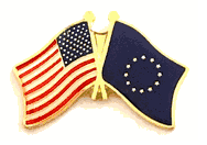 European Union Flag Lapel Pin - Double
