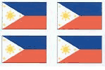 Filipino Flag Stickers - Sheet of 50