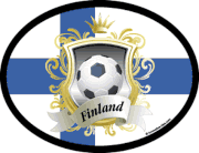 Finland Soccer Flag It Oval Decal