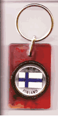 Finland Flag Keyring Style #3