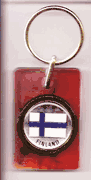 Finland Flag Keyring Style #3