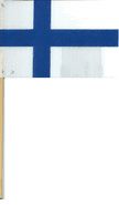 Finland Miniature Cotton Stick Flags 4"x6" 