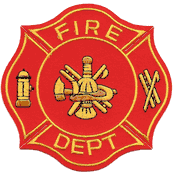 Fire Department Maltese Patch - Red