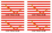 First Navy Jack  Flag Stickers - sheet of 50