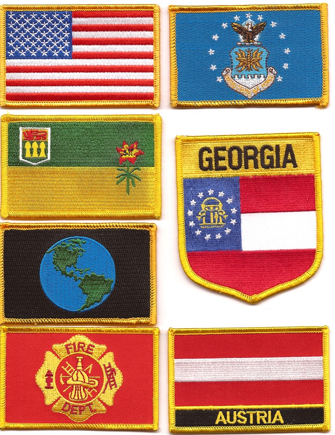 Flag patches, country flag patches, state flag patches, international