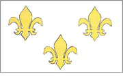 Fleur De Lis Flag (White 3)
