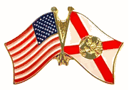 Florida Flag Lapel Pin - Double