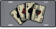 Four Aces License Plate