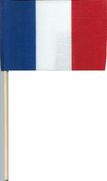 French Miniature Cotton Stick Flags 4"x6" 