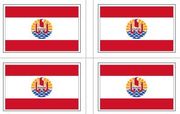 French Polynesian Island Flag Stickers